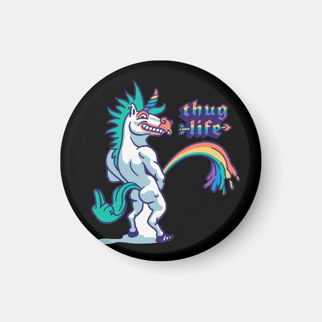 Unicornpening i hand plockade magnet (Framsidan)
