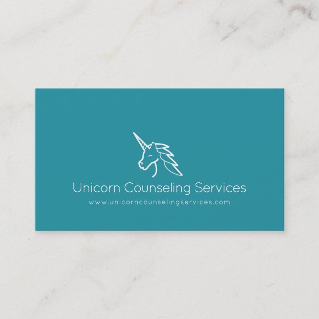 Unicornrådgivningen servar eller annan visitkort (Framsida)