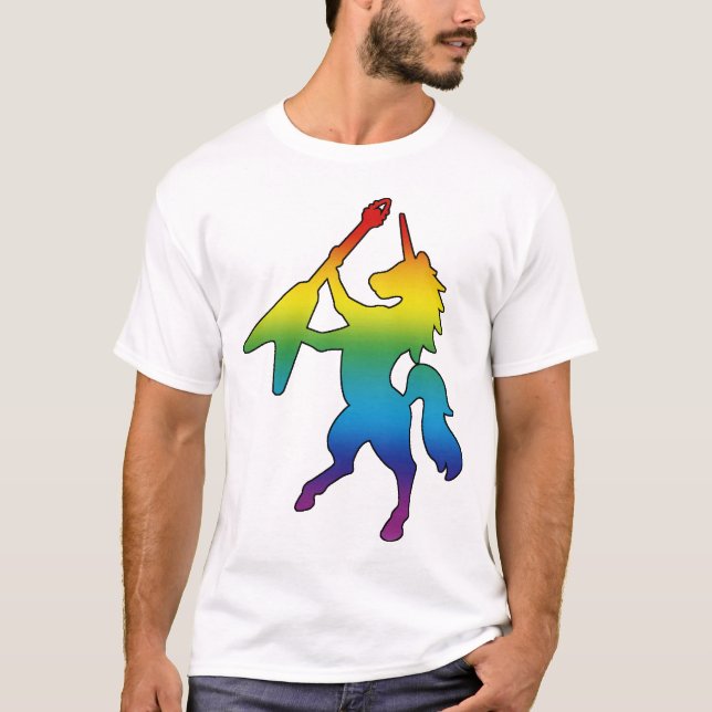 Unicornregnbåge T-shirt (Framsida)