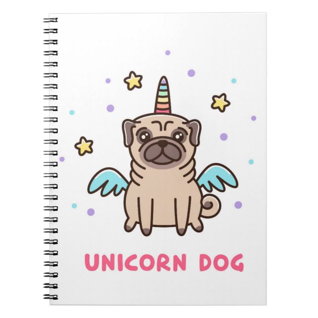 Unicornregnbågehund Anteckningsbok (Framsidan)