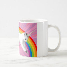 Unicornregnbågekatt Kaffemugg