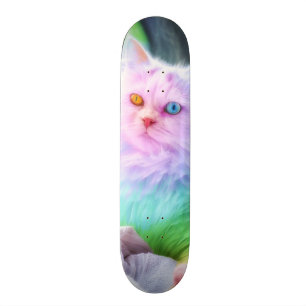 Unicornregnbågekatt Skateboard Bräda 19,5 Cm