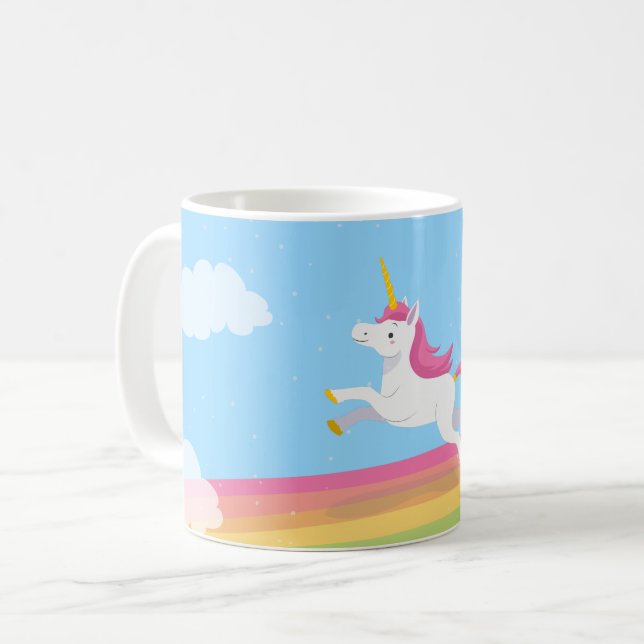 Unicornregnbågemugg Kaffemugg (Framsida vänster)