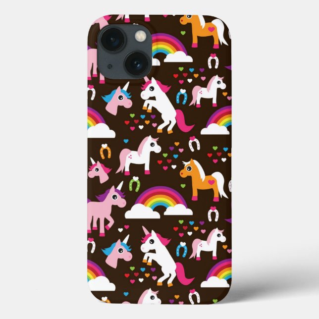 unicornregnbågen lurar bakgrundshästen (Baksida)