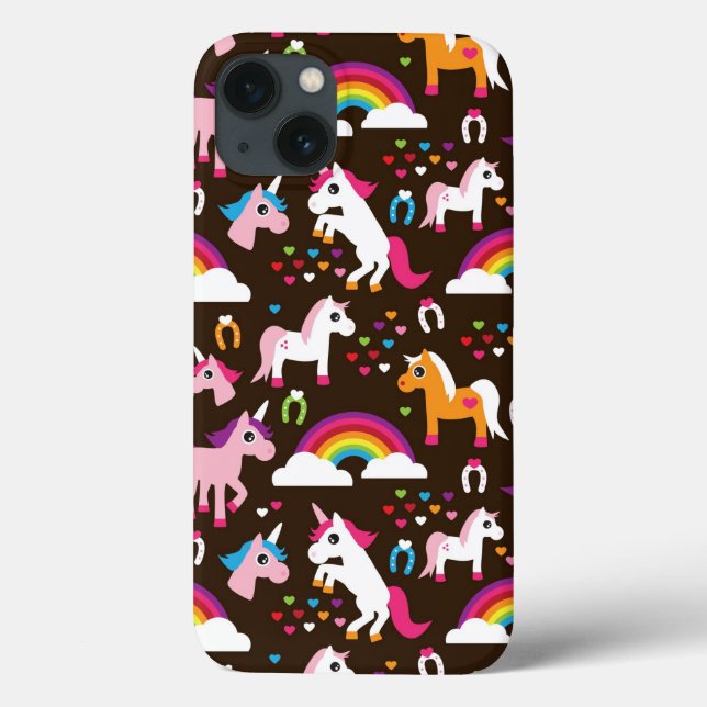 unicornregnbågen lurar bakgrundshästen (Baksida)