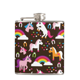 unicornregnbågen lurar bakgrundshästen fickplunta