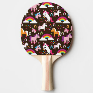 unicornregnbågen lurar bakgrundshästen pingisracket