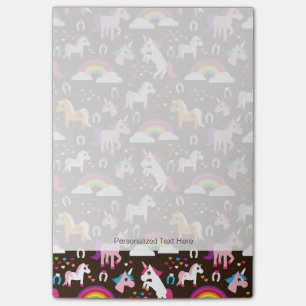 unicornregnbågen lurar bakgrundshästen post-it block