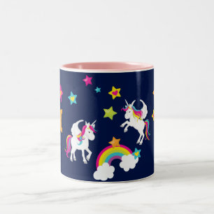Unicornregnbågestjärnor. Sagamugg Två-Tonad Mugg