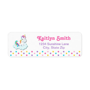 Unicornreturadressetikett Returadress Etikett
