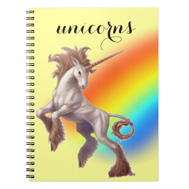 unicorns anteckningsbok med spiral (Framsidan)