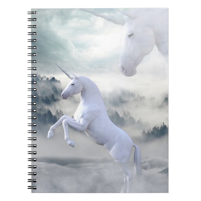 Unicorns Anteckningsbok Med Spiral (Framsidan)