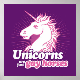 UNICORNS ÄR BARA GAY HORSES -.png Poster
