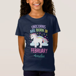 Unicorns är den bördiga Februari personligen T Shirt