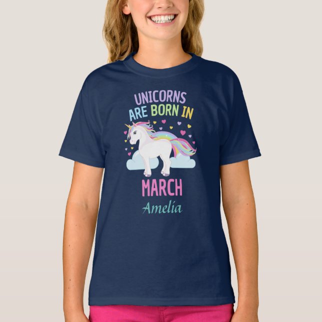 Unicorns är den bördiga marspersonligen t-shirt (Framsida)