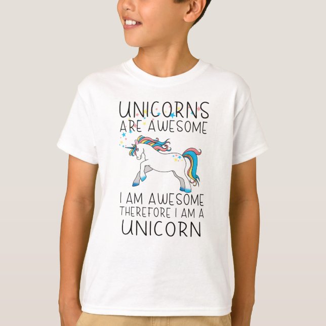 Unicorns är fantastisk - jag är fantastisk t shirt (Framsida)