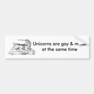 Unicorns är glada & metall samtidigt! bildekal