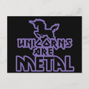 Unicorns är Metall Vykort