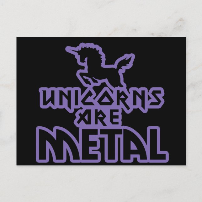 Unicorns är Metall Vykort (Framsida)
