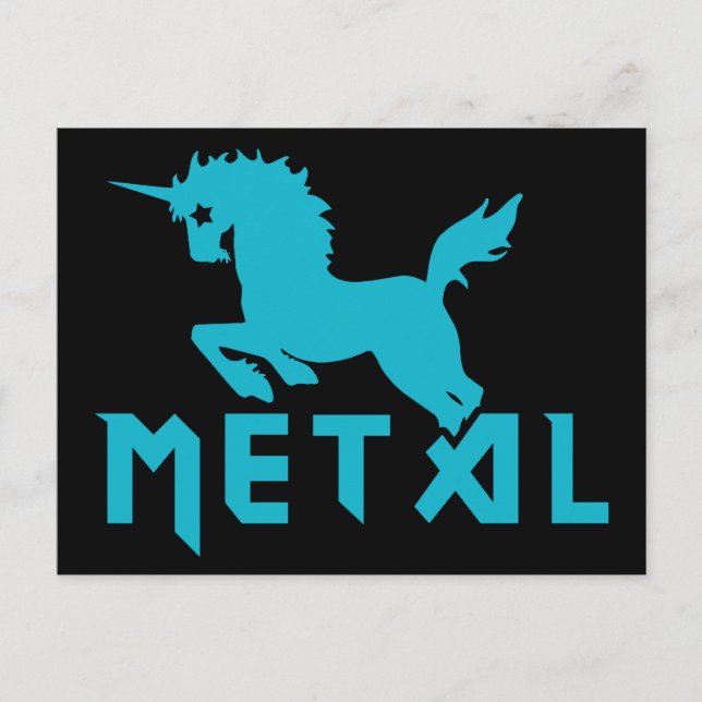 Unicorns är Metall Vykort (Framsida)