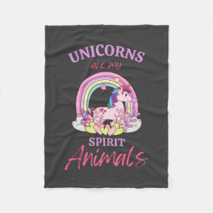 Unicorns är mina själsska djur fleecefilt