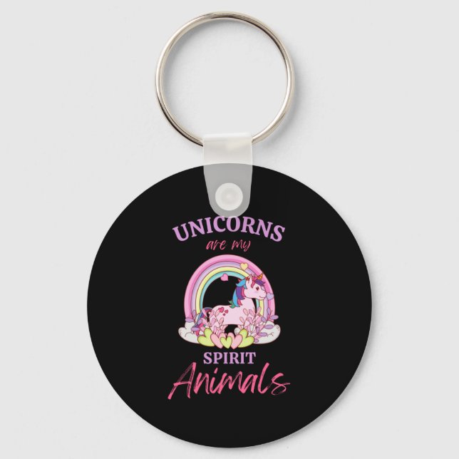 Unicorns är mina själsska djur nyckelring (Framsida)