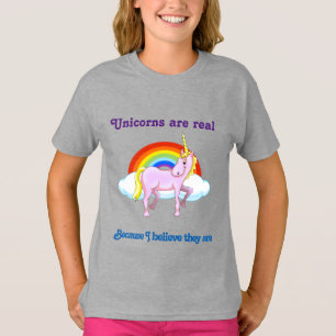 Unicorns är riktiga flickor, ruffelskjorta t shirt
