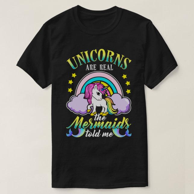 Unicorns är riktiga Sjöjungfruar som jag har fått  T Shirt (Design framsida)