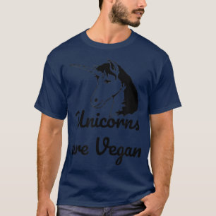 Unicorns är Vegan Humous Cute Vegetarian Shirt T