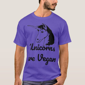 Unicorns är Vegan Humous Cute Vegetarian T Shirt