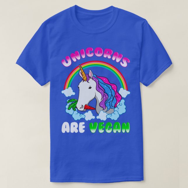 Unicorns är Vegan Vegetarian T Shirt (Design framsida)