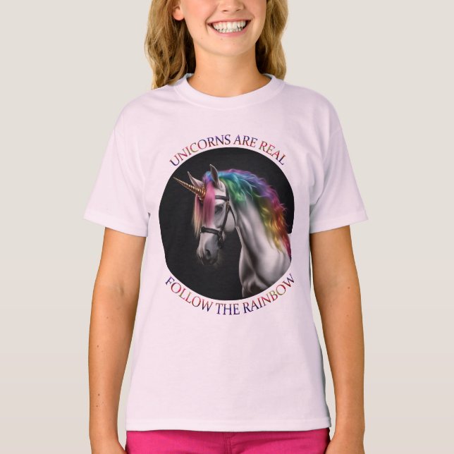 Unicorns är verkliga t shirt (Framsida)