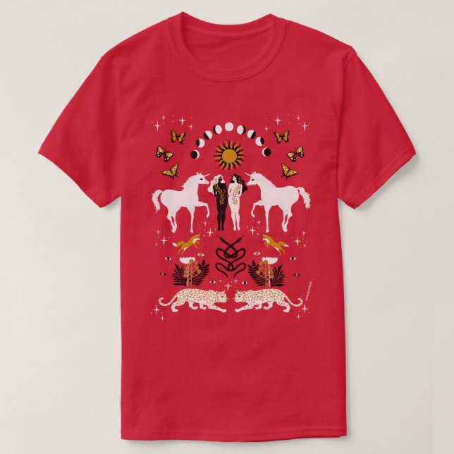 Unicorns är verkliga t shirt (Design framsida)