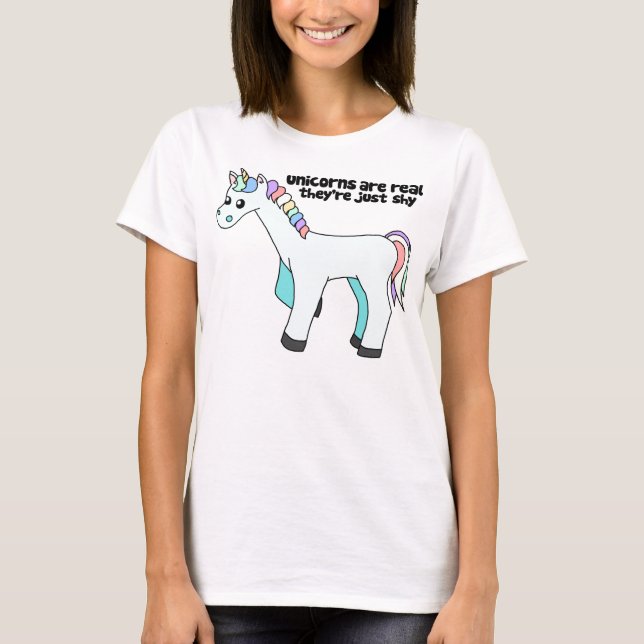 Unicorns är verkliga… t shirt (Framsida)
