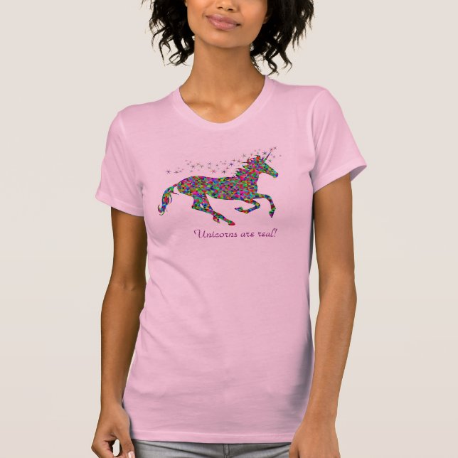 Unicorns är verkliga! tee (Framsida)