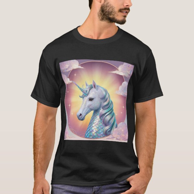 Unicorns & Dragons Art - Fantasy Creatdesign T Shirt (Framsida)