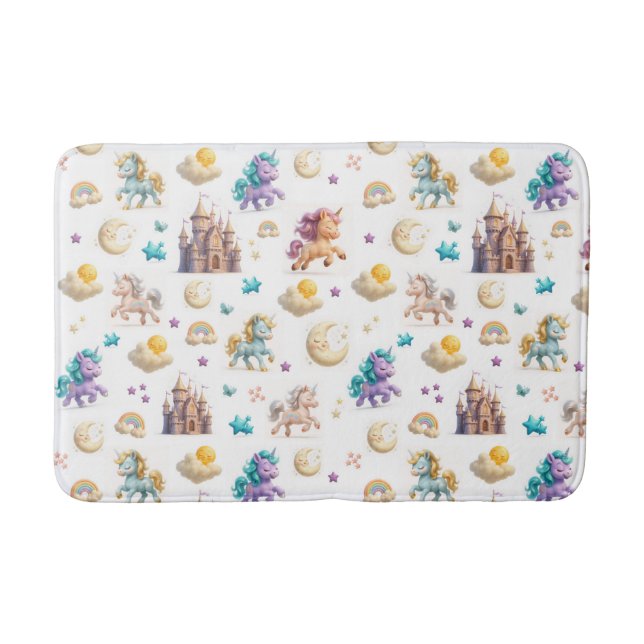 Unicorns & Fairytale Castle - Fantasy Bathroom Badrumsmatta (Framsidan)