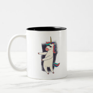 Unicorns fallodag Två-Tonad mugg