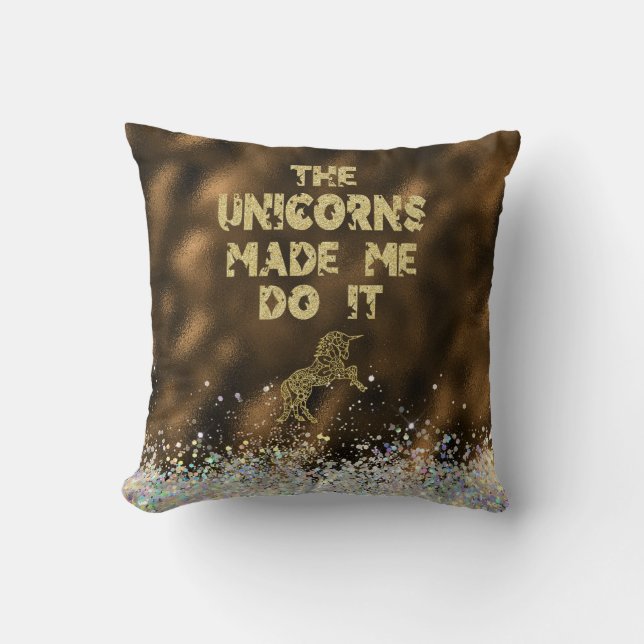 Unicorns fick mig att citera kudde (Framsida)