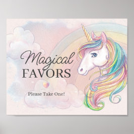 Unicorns födelsedagsfavoritskylt poster