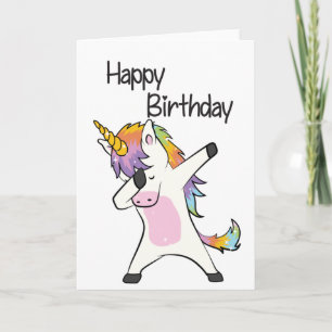 Unicorns födelsedagskort kort