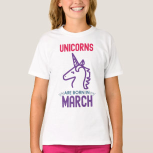 Unicorns föds i marsch t shirt