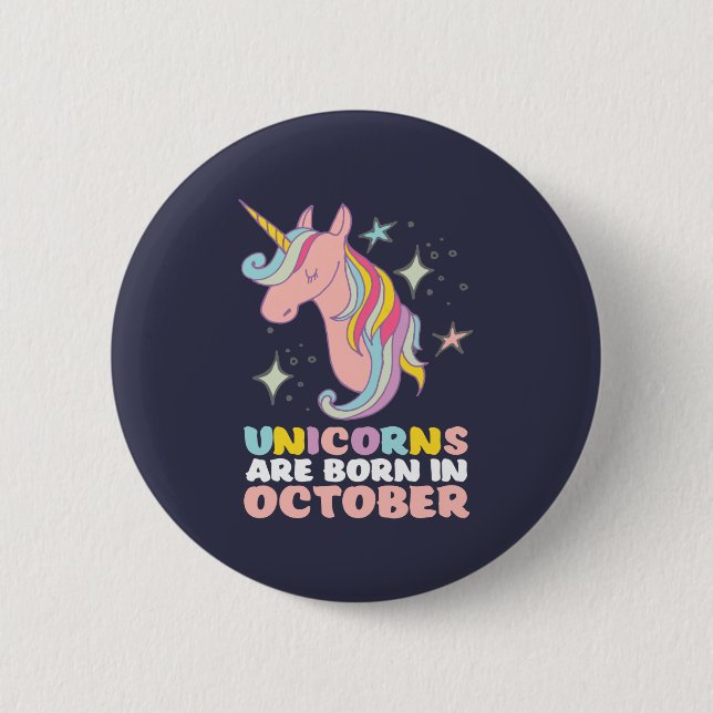 Unicorns föds upp i oktober. knapp (Framsida)