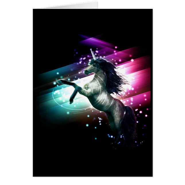 Unicorns för Unicornälskaregåva är magiska Hälsningskort (Framsidan)