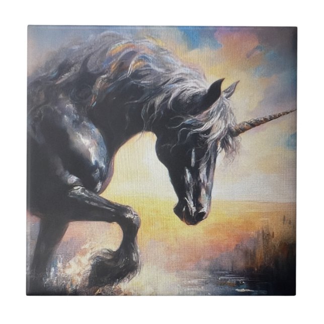 Unicorns förklaring kakelplatta (Framsidan)