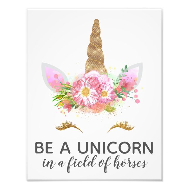 Unicorns in Bloom Fototryck (Framsidan)