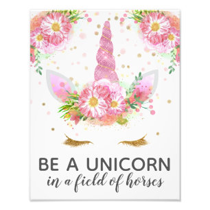 Unicorns in Bloom Fototryck