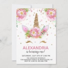 Unicorns in Bloom Inbjudningar