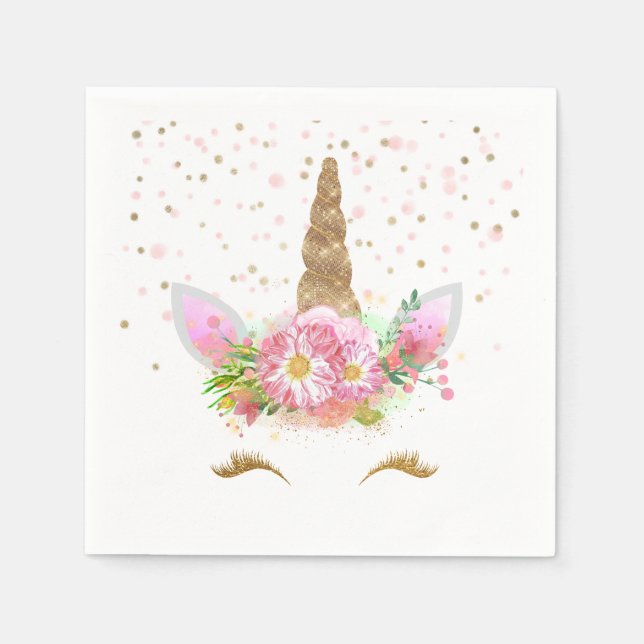 Unicorns in Bloom Pappersservett (Framsidan)