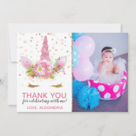 Unicorns in Bloom - tackkort Inbjudningar